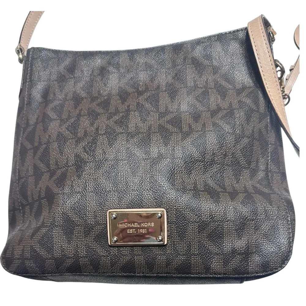 Michael Kors Logo Brown Crossbody Purse